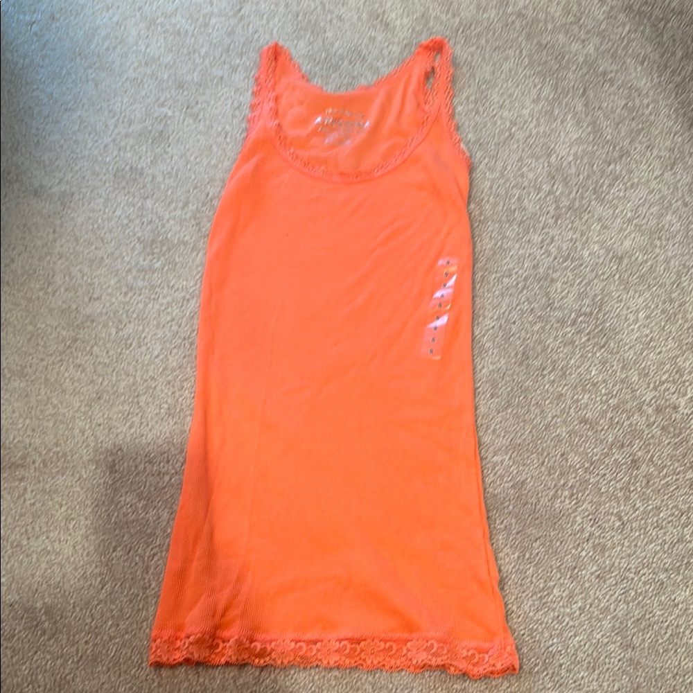 NWT Arizona Jean Company Orange Fitted Sleeveless Tank Top